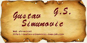 Gustav Simunović vizit kartica